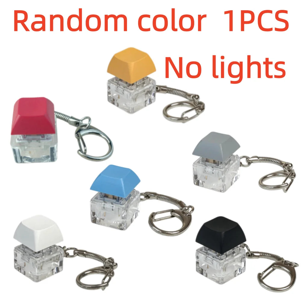 LED Light-Up Keychain Keyboard Clickable Button Fidget Toy for Stress Anxiety Relief alternate view