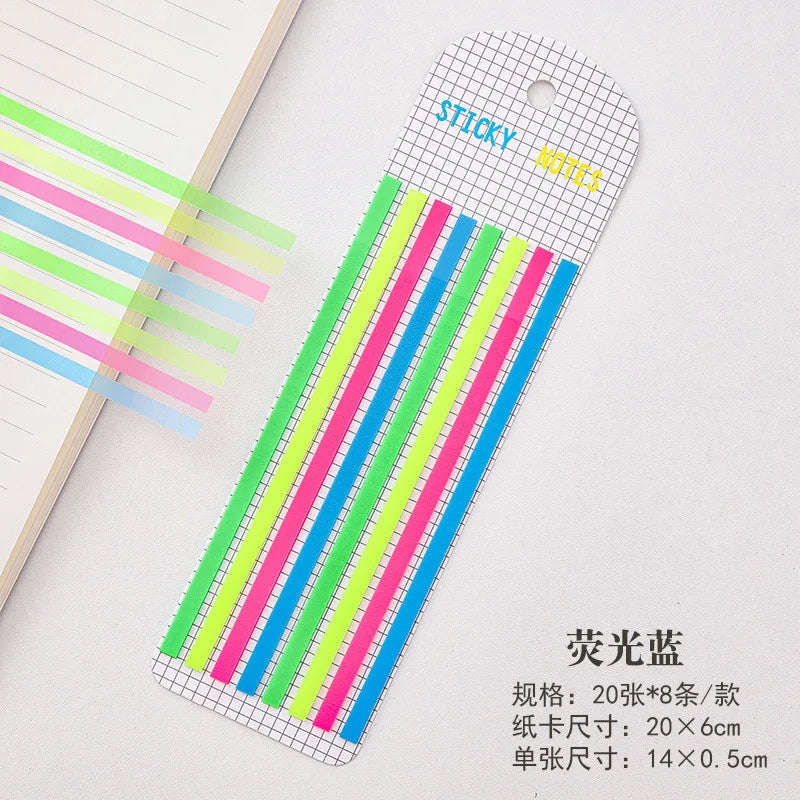 160Pcs Color Stickers Transparent Fluorescent Index Tabs | Sticky Note Flags for School detail view