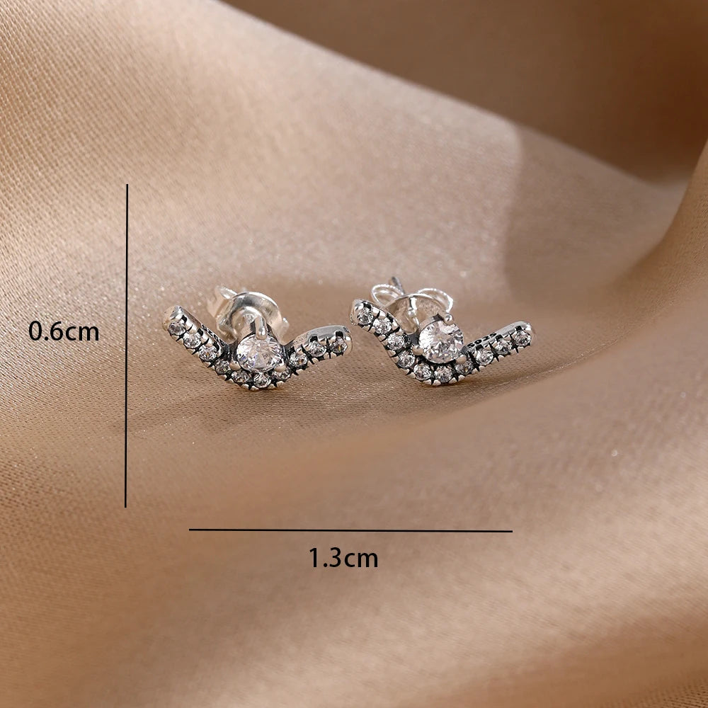 2026 New Hot Sale Blue Zircon Earrings for Women with European and American Style F additional angle