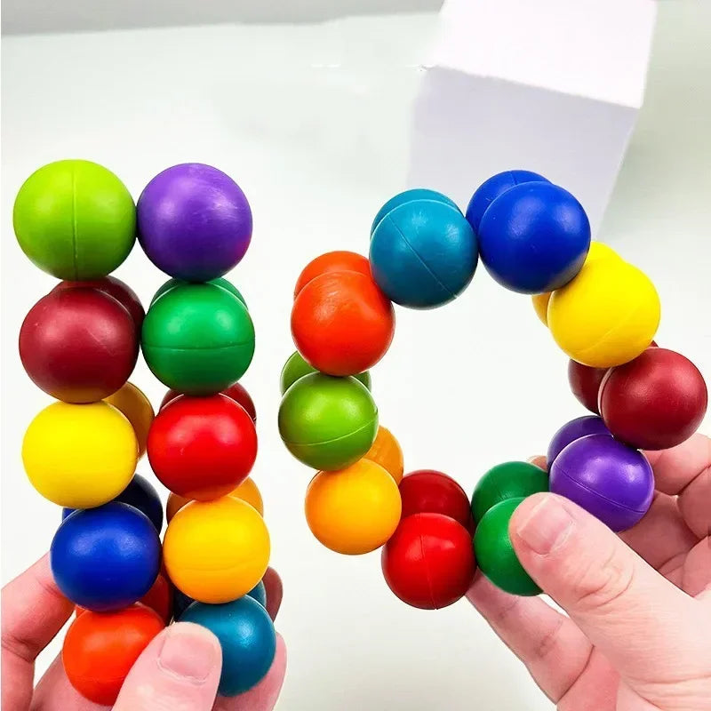 3D Puzzle Fidget Ball | Endless Twist and Turn Stress Relief Desk Sculpture close-up view