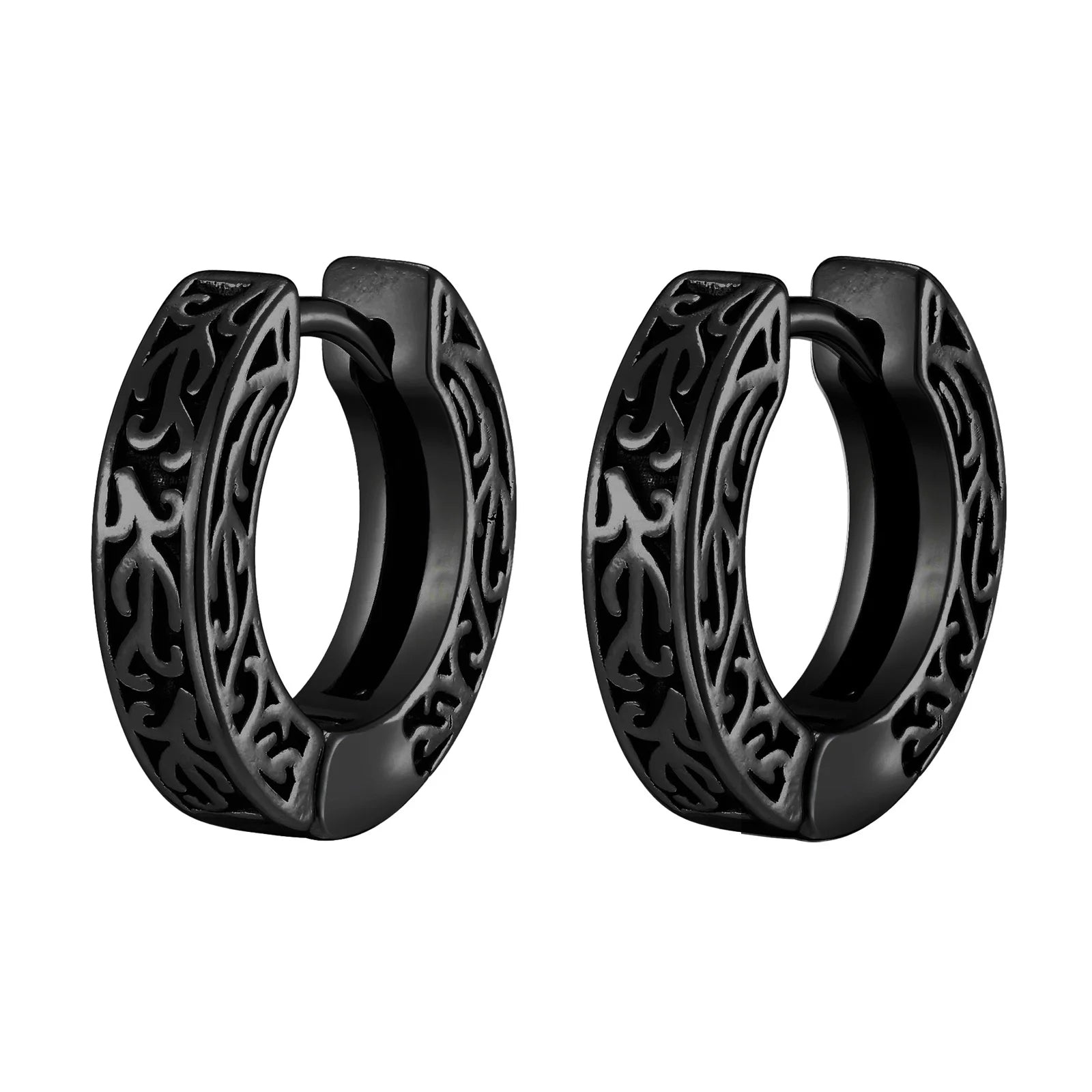 Stainless Steel Small Hoop Earrings for Men | Hypoallergenic Huggies alternate view