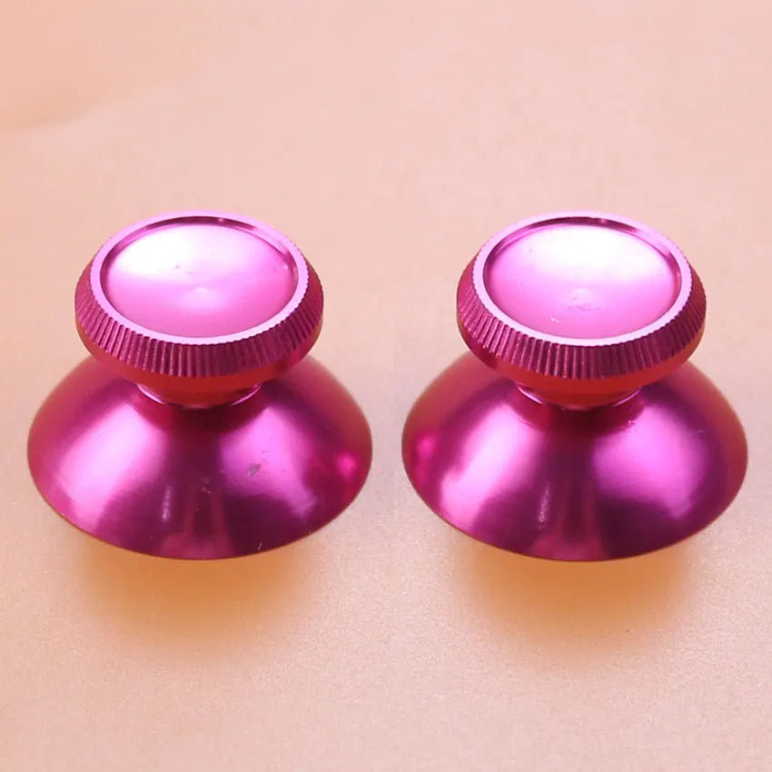 JCD 2PCS Colorful Aluminum Metal 3D Analog Thumb Stick Grip Mushroom Joystick Cap For close-up view