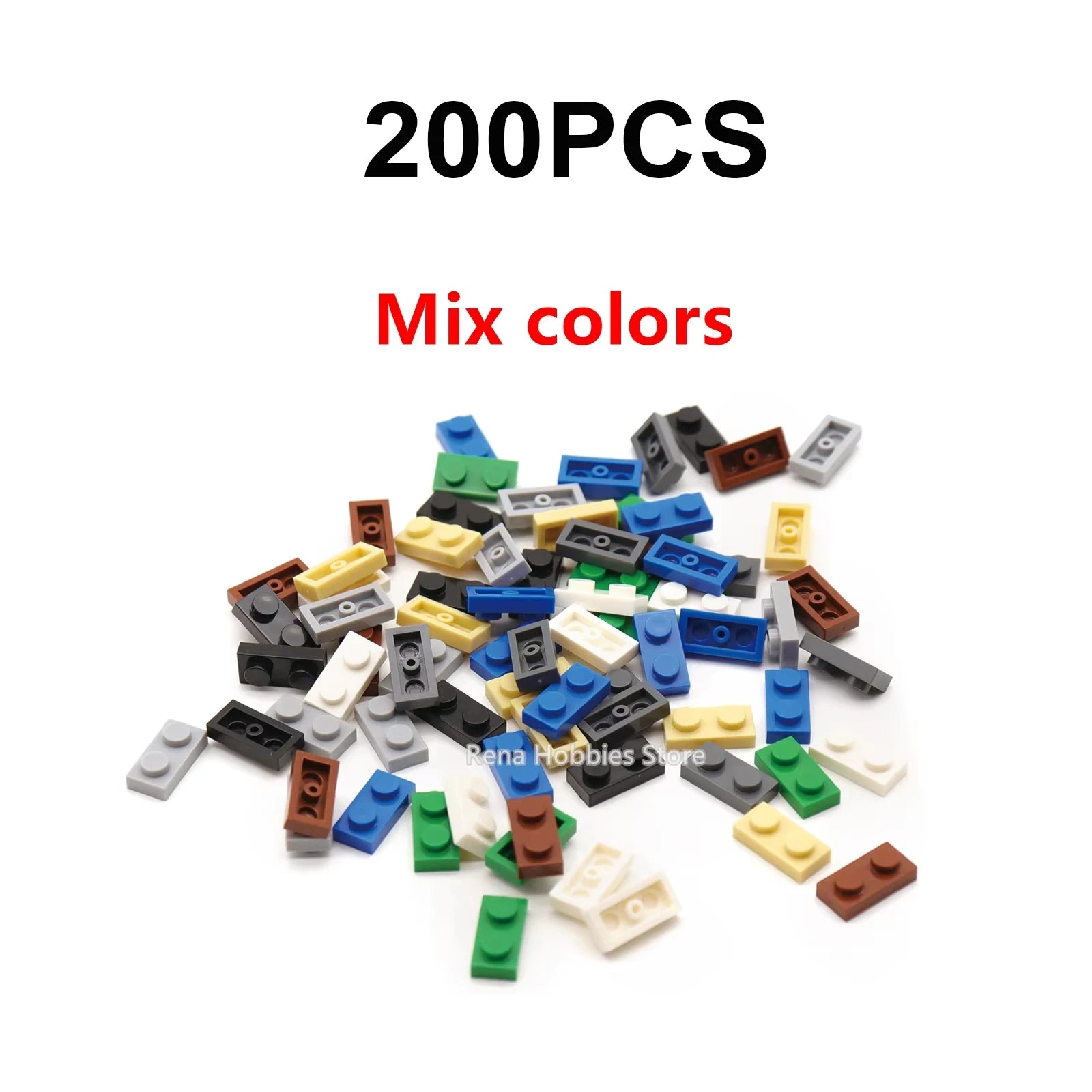 200PCS DIY Building Blocks Thin Figures Bricks 1x2 Dots | Educational Creative Toy Se lifestyle view