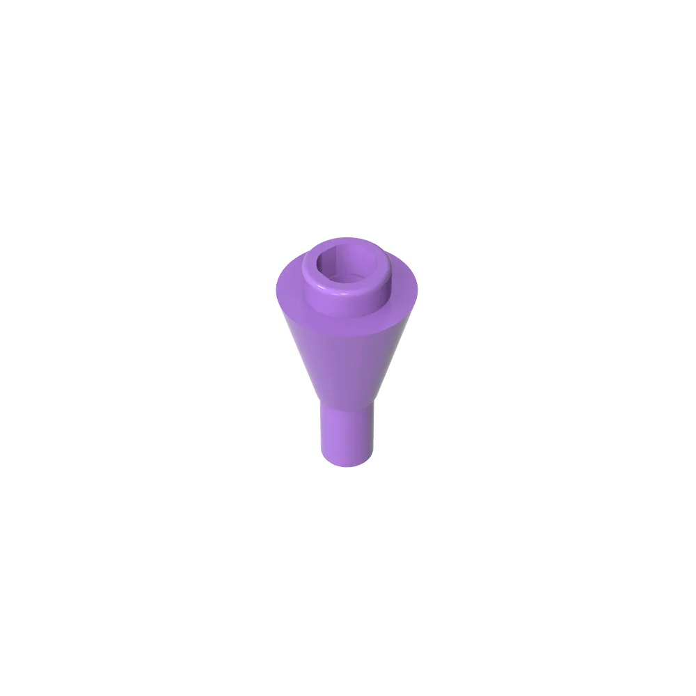 Gobricks GDS-1138 Cone 1 x 1 Inverted with Bar | Building Block for DIY Creations close-up view