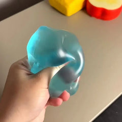 Green Apple Stress Ball | Squeeze Toy for ADHD Autism Slow Rebound Fidget Sensory Toy close-up view