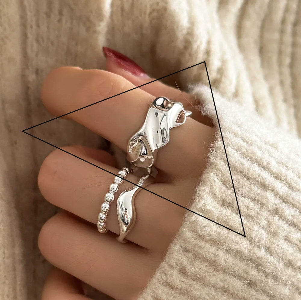 Sam Panda 925 Sterling Silver Rings For Women Men Fine Jewelry Finger Adjustable Open lifestyle view