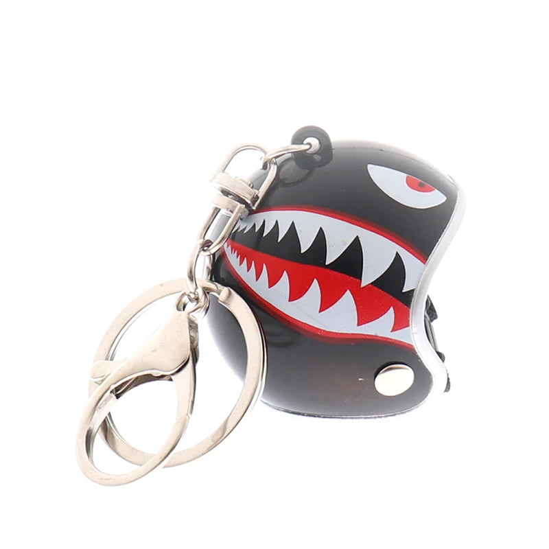 Mini Motorcycle Helmet Keychain | Cute Metal Key Ring for Women and Men lifestyle view