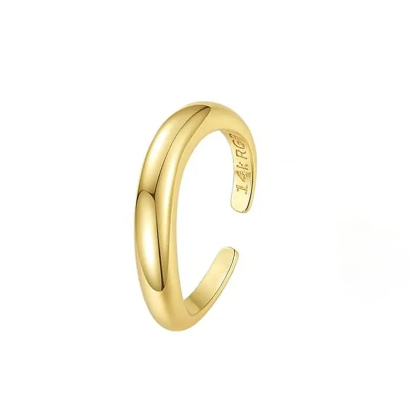 PANJBJ 925 Sterling Silve Multilayer Irregular Geometric Ring for Women Simple Charm alternate view