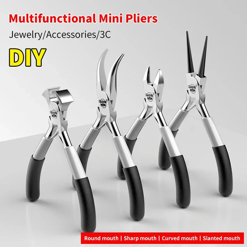Mini Pliers Set for Jewelry Making | DIY Beading and Craft Tool Kit additional angle