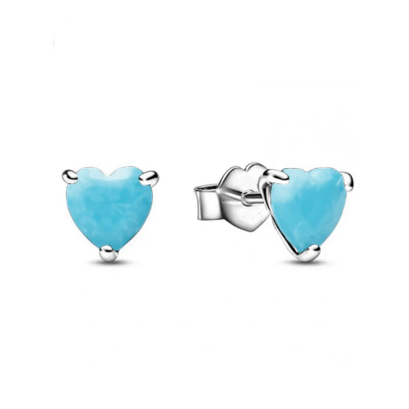 Hot selling 925 silver heart-shaped, pink,red, multi-color crystal sparkling luxury e lifestyle view