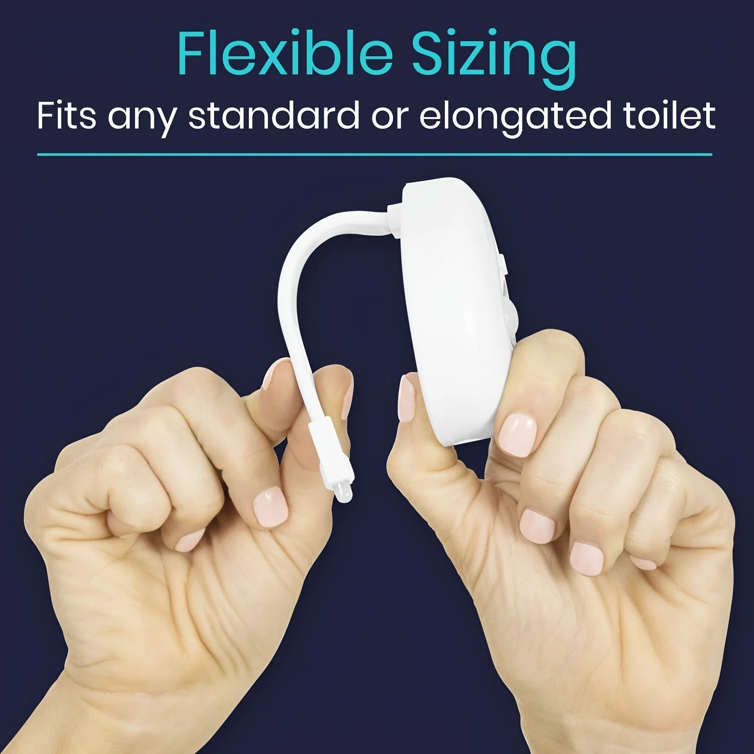 Toilet Motion Sensor Light | 8 Color Changing PIR LED Night Light for Bathroom close-up view