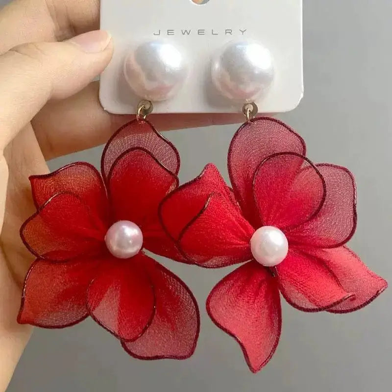 1 Pair Trendy Elegant Ear Accessories Jewelry Temperament Exaggerated Imitation Pearl alternate view