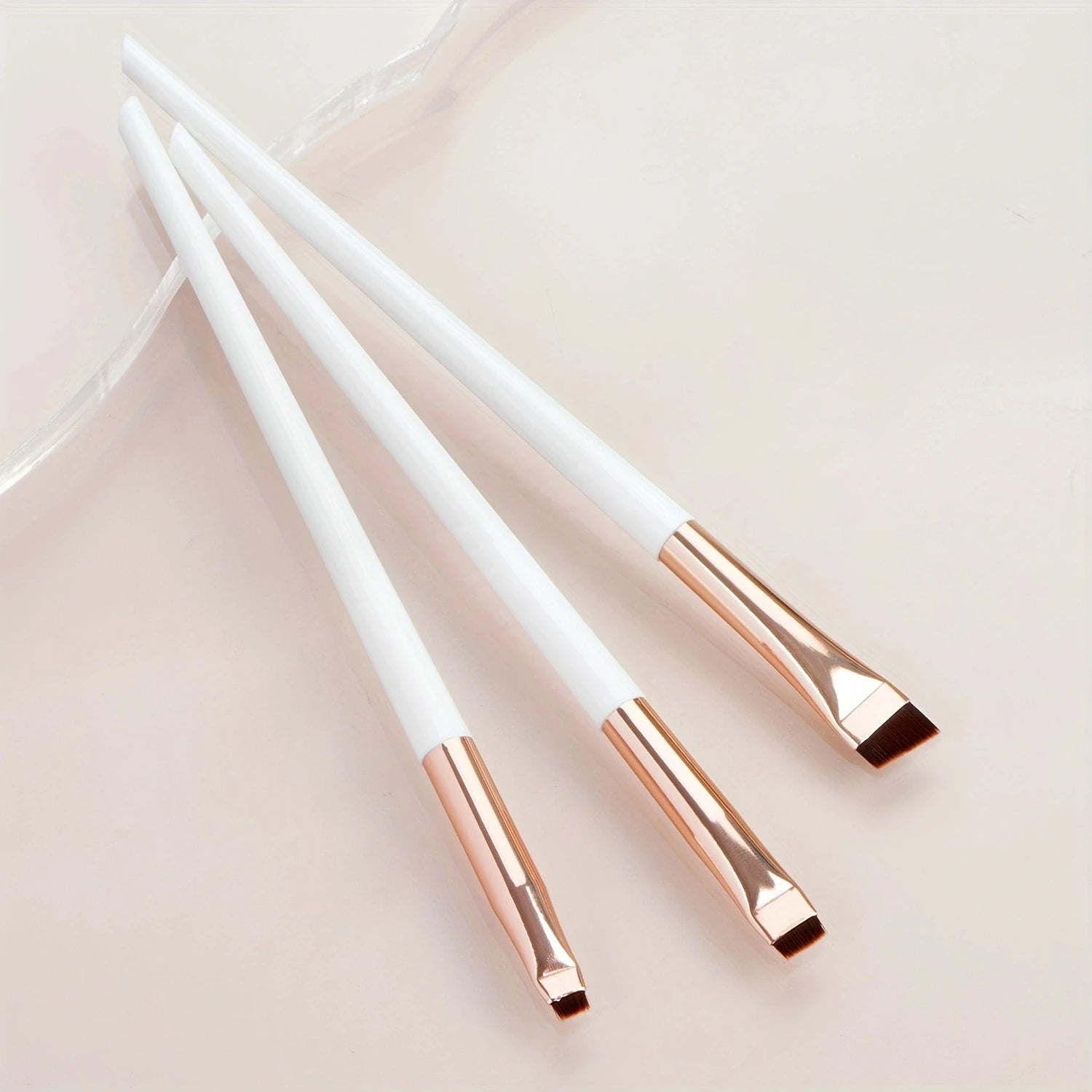 Ultra-Thin Eyebrow Brush Set | 3-Piece Angled Precision Makeup Brushes lifestyle view