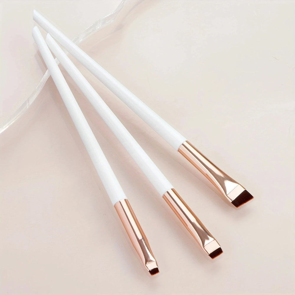 Ultra-Thin Eyebrow Brush Set | 3-Piece Angled Precision Makeup Brushes lifestyle view