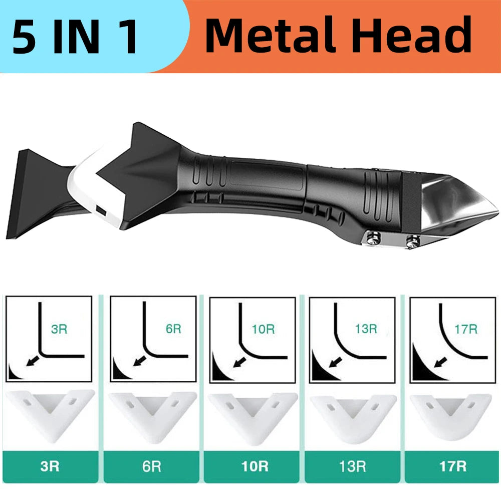 Silicone Scraper Sealant Smooth Remover Tool Set 9 In 1 Floor Caulk Finisher Grout Kit Glass Glue Angle Scraper Set Accessoriess