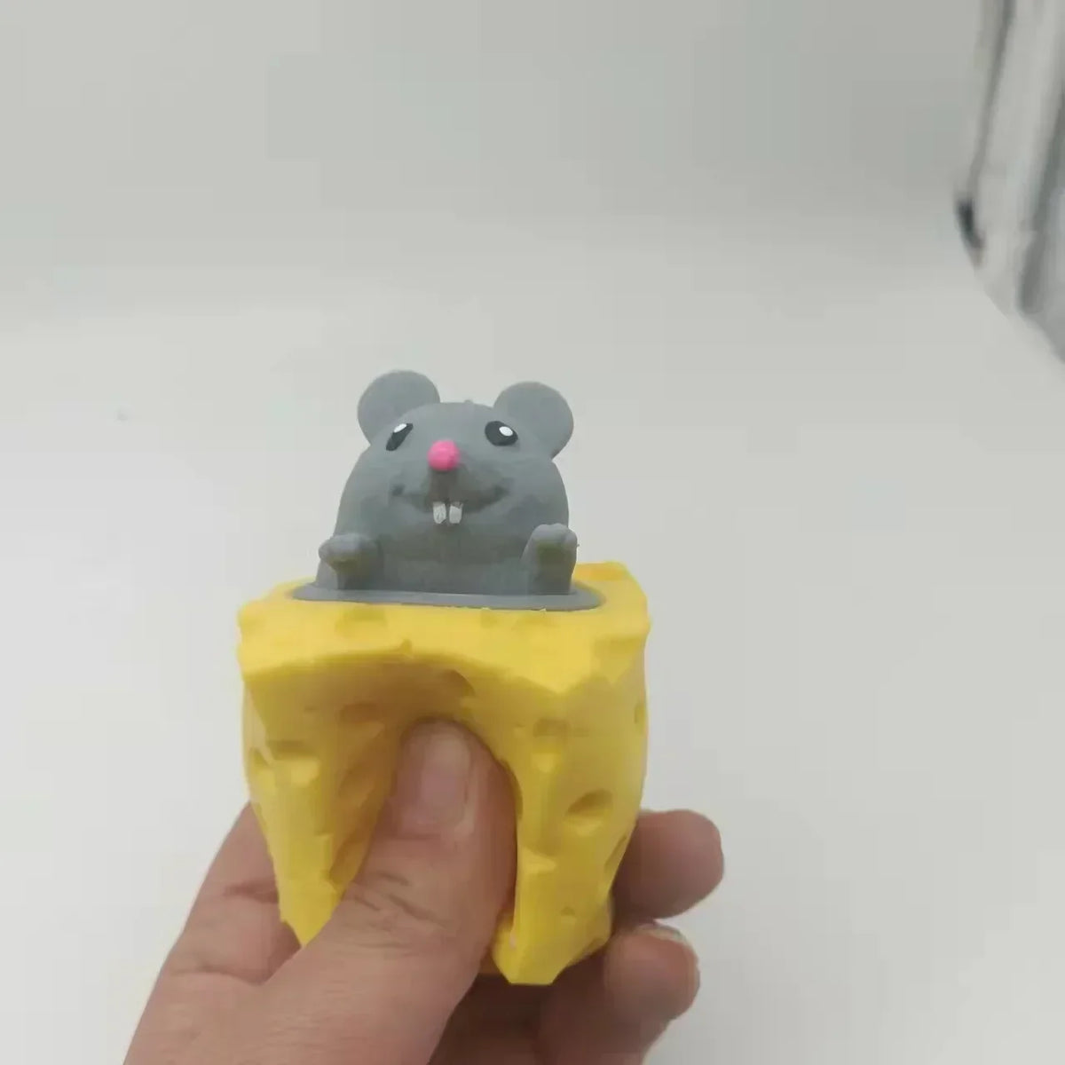 Stress-relieving Pet Cheese Mouse Cheese Pinch Fun Stress Ball Vent Squirrel Cup Pran alternate view