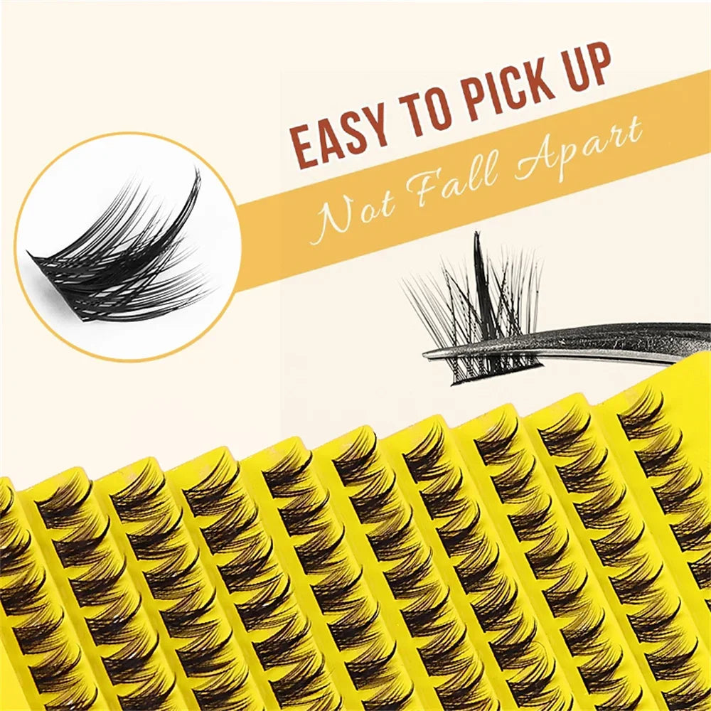120 Pcs Eyelash Clusters | DIY Natural Wispy Lashes for Home Use lifestyle view