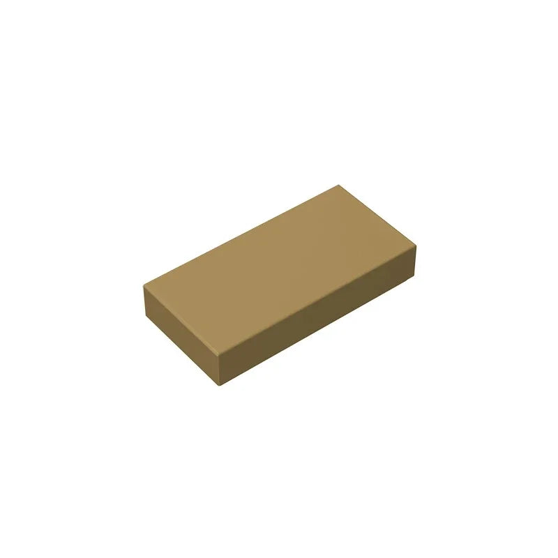 Gobricks GDS-566 Tile 1 x 2 with Groove | Compatible Building Block additional angle