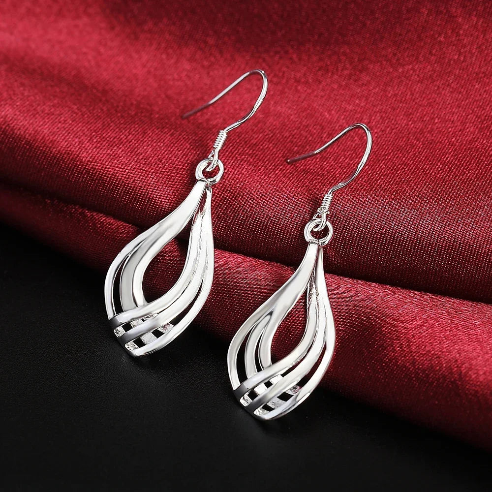 Top Quality 925 Sterling Silver Earrings Simple Round Circle Hoop Earrings For Woman alternate view
