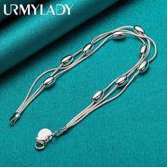 925 Sterling Silver Chain Link Bracelet for Women