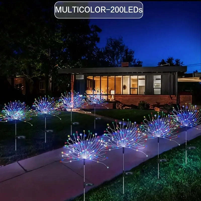 Fireworks Lights Outdoor Waterproof Solar Garden Lights 8 Lighting Modes alternate view