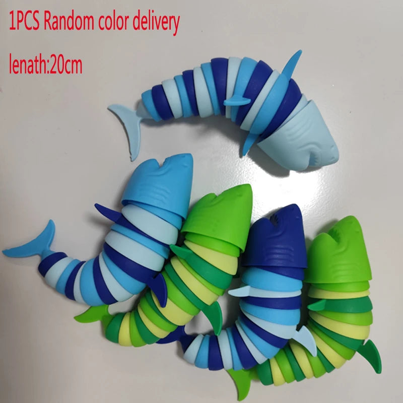 3D Articulated Shark Stress Reliever Hand Toy | Sensory Fidget Toy for Adults and Kid alternate view