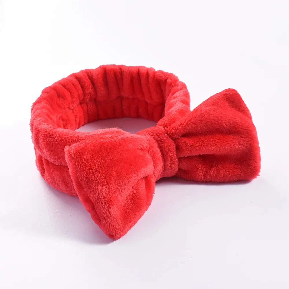Soft Coral Fleece Headband Women Makeup Wash Face Spa Elastic Hair Band Fashion Female Girls Hair Accessories Wrist Washband