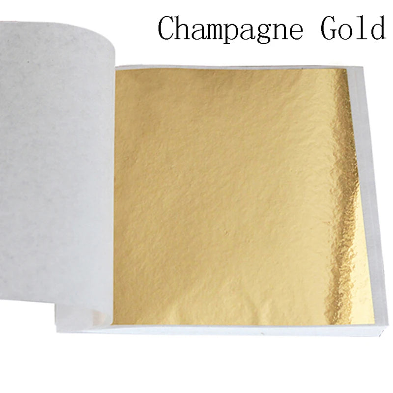 100 Sheets Pure 24K Gold Foil Leaf | For Food Decorations, Gilding, and DIY Crafts alternate view