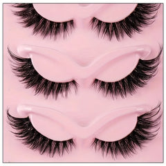 5 Pairs False Eyelashes - Natural Long, Cat Eye Style, Winged Tips, Manga Lashes for Eye detail view