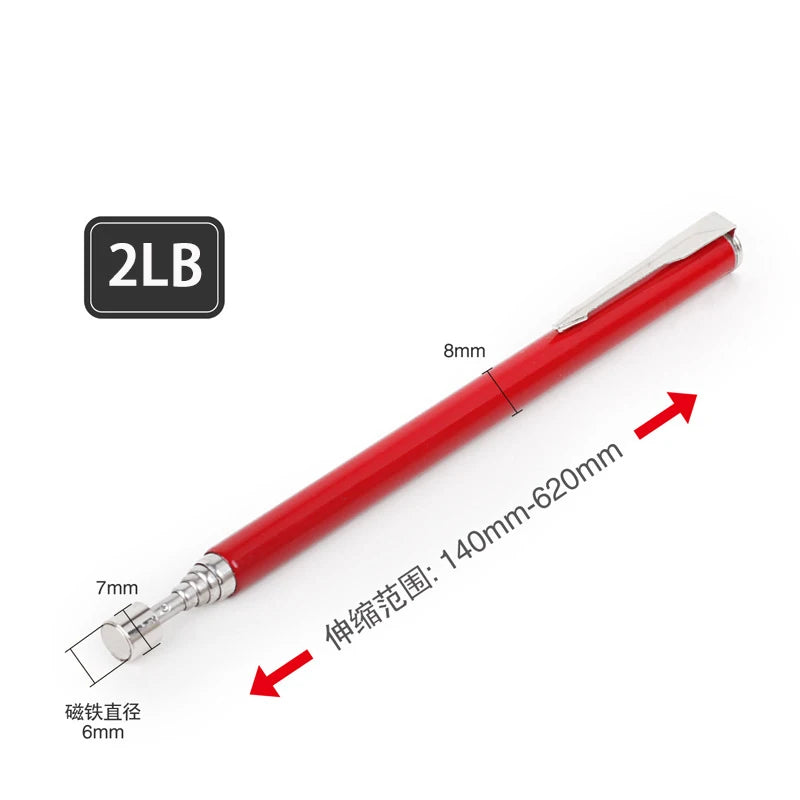 Mini Portable Telescopic Magnet Pen | Extendable Pick Up Tool for Nuts and Bolts close-up view