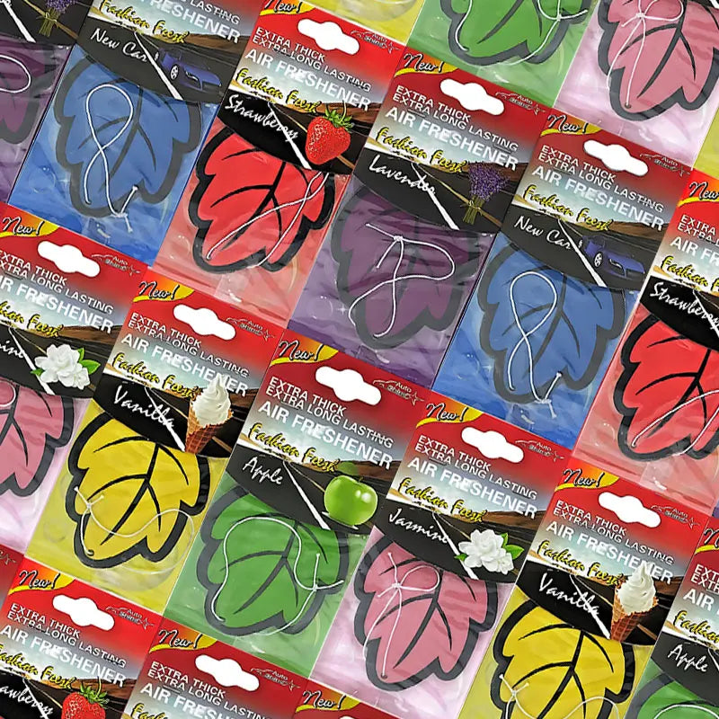 Leaf Shape Hanging Car Air Freshener Tea Paper Scented Tablets