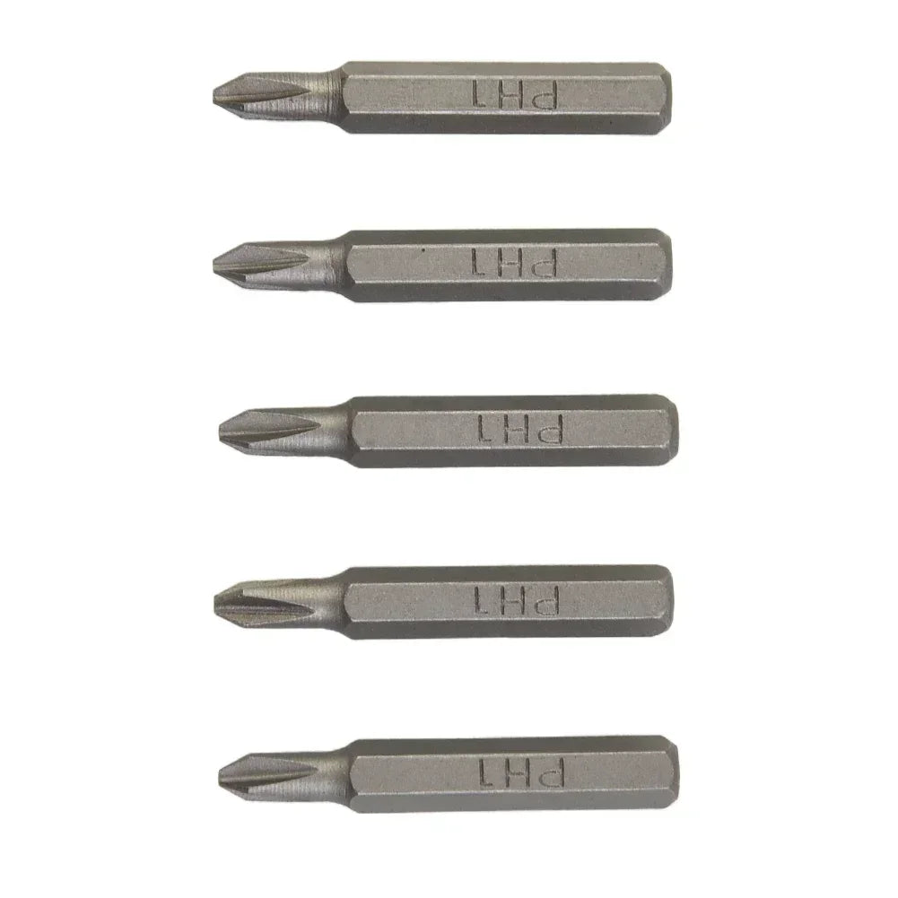 5pcs Cross Screwdriver Bit Set Magnetic Phillips Bits PH0000 to PH2 | 4mm Hex Shank Pr close-up view