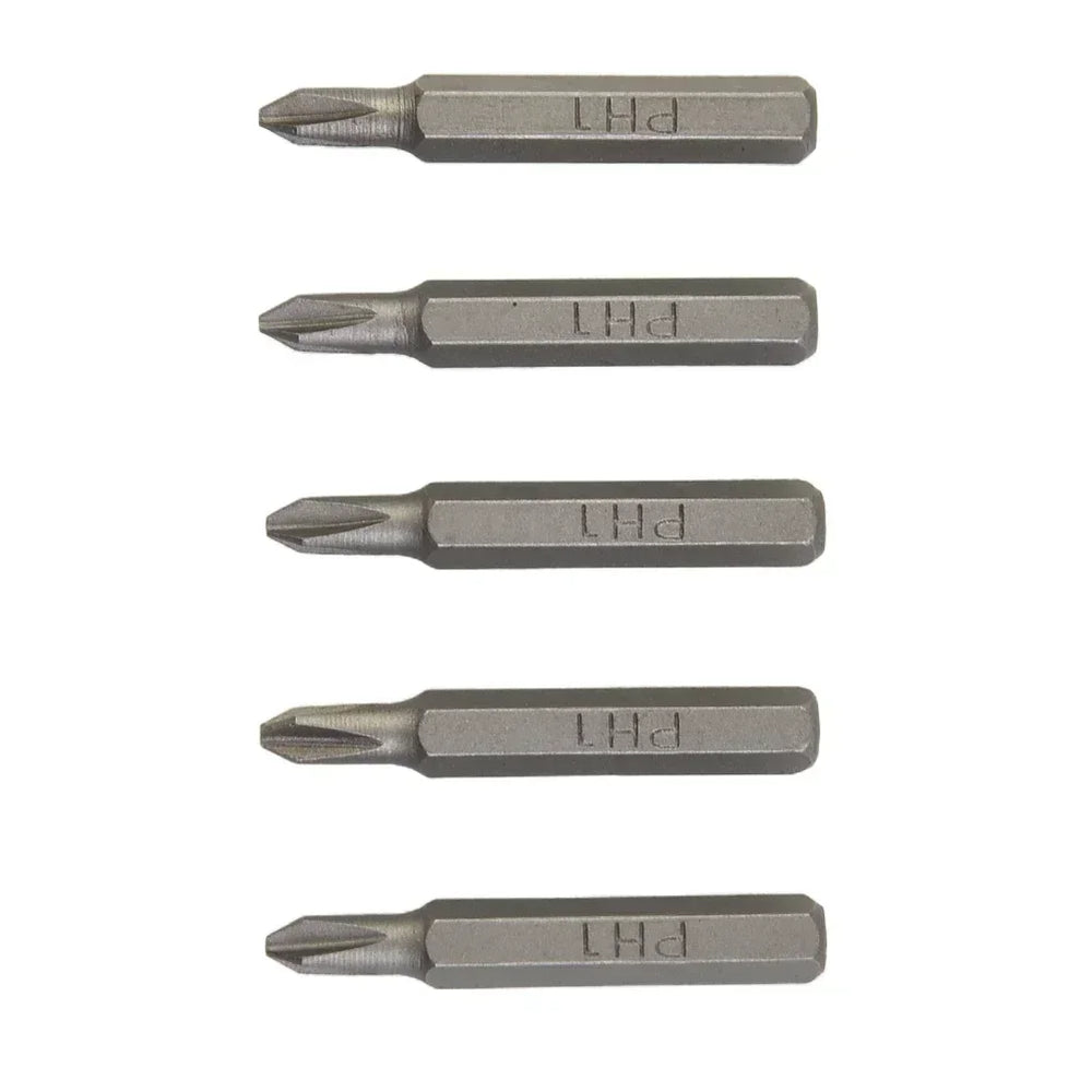 5pcs Cross Screwdriver Bit Set Magnetic Phillips Bits PH0000 to PH2 | 4mm Hex Shank Pr close-up view