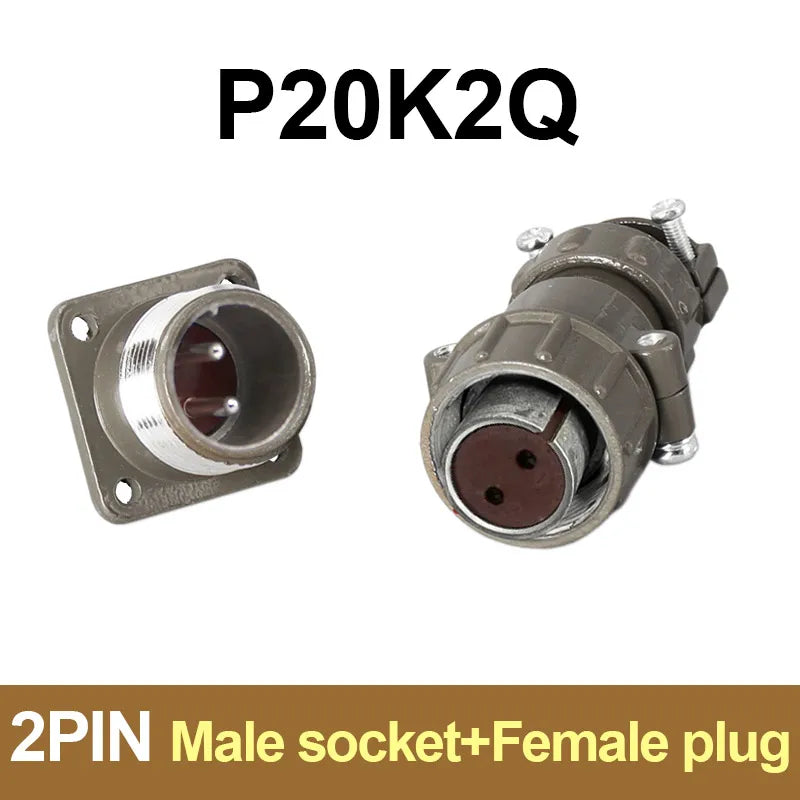 P20 Series Connector 2 3 4 5 7 Core 20mm Plug and Socket | Waterproof Circular Connec alternate view