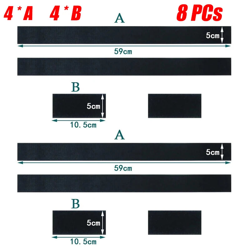 4/8PCs Car Trunk Elastic Nylon Fixing Belts Rear Racks Storage Bag Magic Tapes Car additional angle
