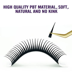 NATUHANA Wet Eyelash Extension 0.07mm | Easy Grafting Manga Wispy Lashes detail view