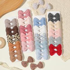 10PCS/Set New Fabric BB Hair Clip  Girls' Teenagers' Children's Side Bangs Clip Girls' Party Daily Decoration Hair Accessories