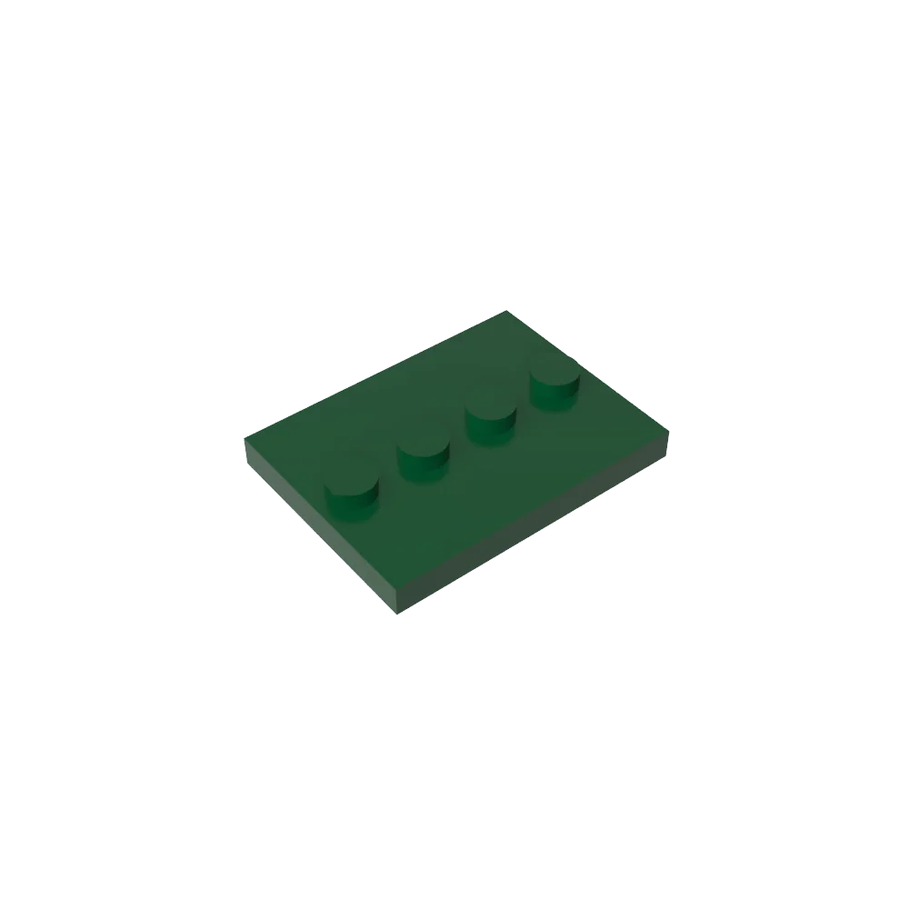 Gobricks GDS-980 Tile, Modified 3 x 4 with 4 Studs in Center | Compatible Building additional angle