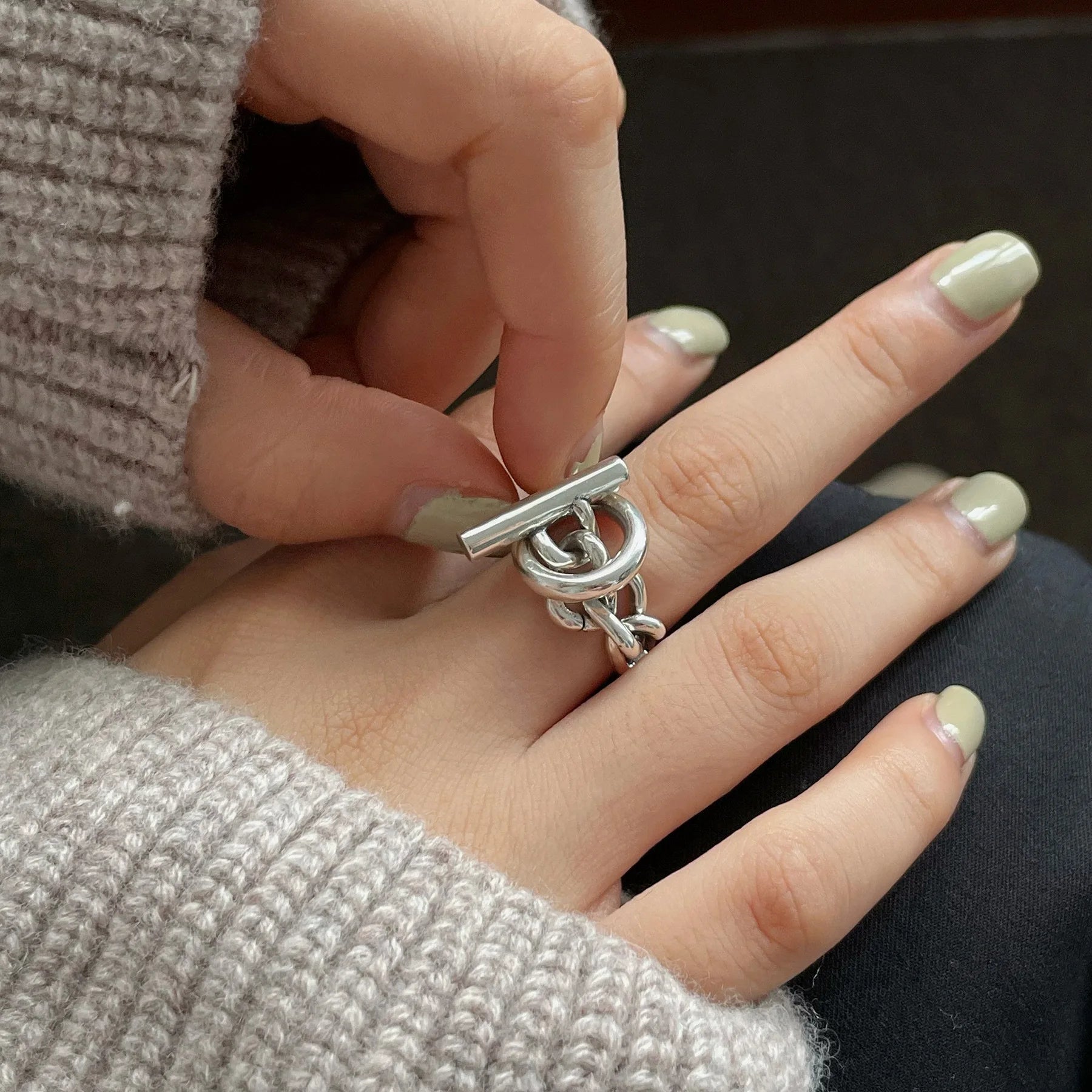VENTFILLE 925 Sterling Silber Verstellbare Ringe | Vintage Hip Hop Paarschmuck
