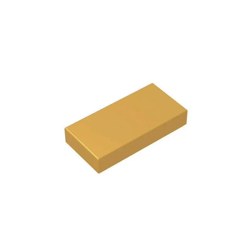 Gobricks GDS-566 Fliese 1 x 2 mit Nut | Kompatibler Baustein