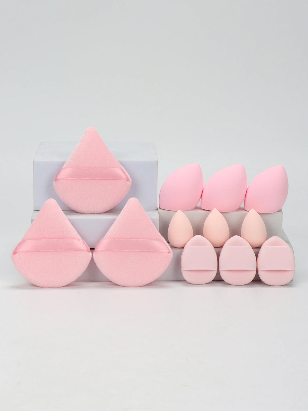 12-Piece All-Purpose Makeup Sponge Set, Made of 3 Loose Powder Puffs, 3 Mini Air Cushion detail view
