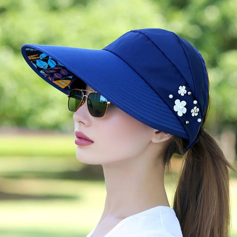 Sun Protection Hat for Women | Foldable UV Guard Visor additional angle