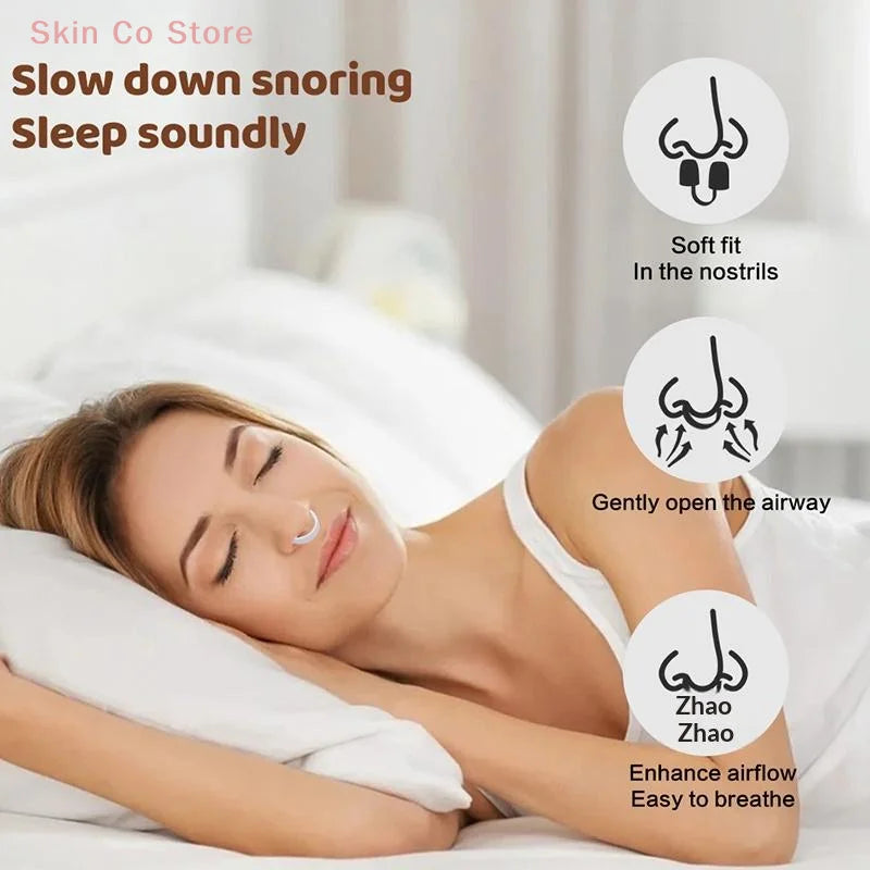Nasal Dilator Strips for Snoring | 3 Pack Silicone Nose Breathe Strips close-up view