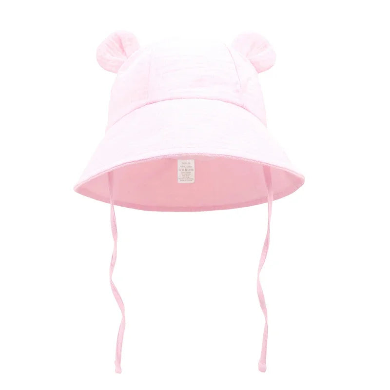 Muslin Baby Sun Hat for Toddlers | 100% Cotton Cartoon Kids Cap alternate view