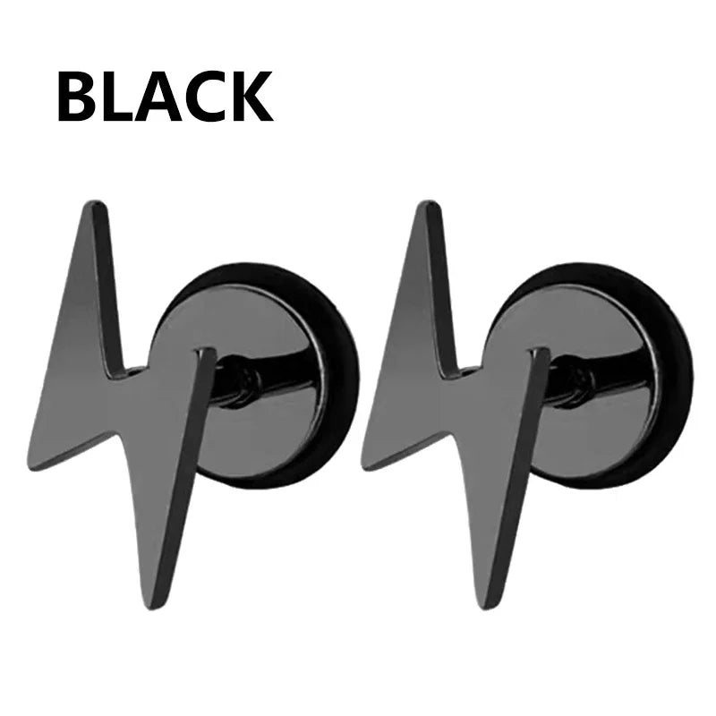 Punk Stainless Steel Cross Stud Earrings Jewelry alternate view