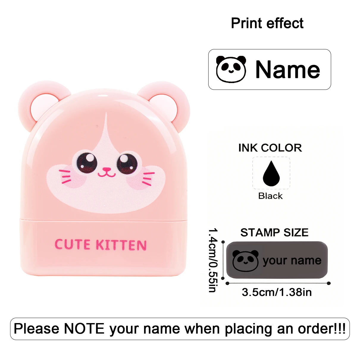 Personalized Animal Name Stamp | Custom Waterproof Clothing Label for Kids detail view