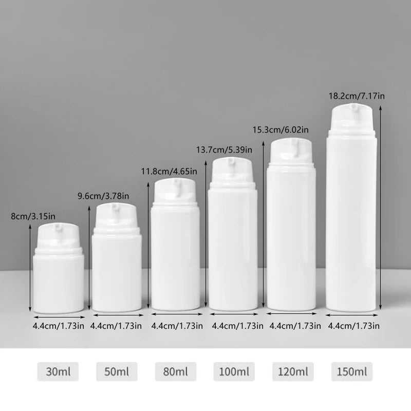 30-150ml Vacuum Pump Bottles Empty Refillable Makeup Cosmetics For Cream Gel Moistu additional angle