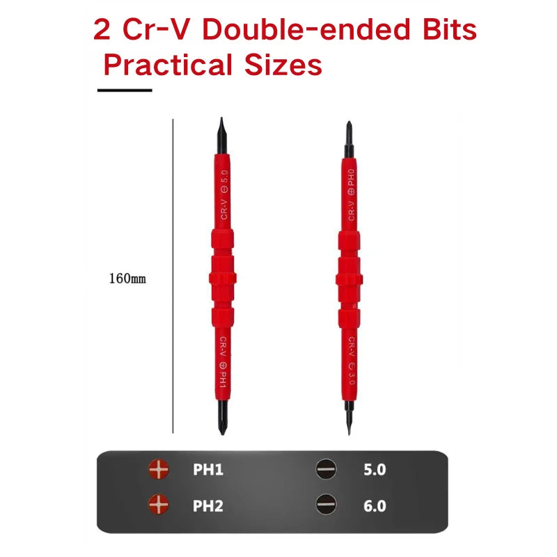 3-in-1 Insulated Screwdriver Kit | Interchangeable Magnetic Bits additional angle