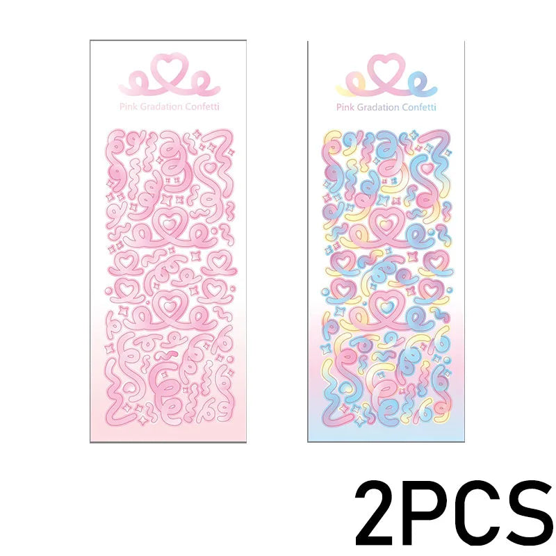 1PCS New Cute Deco Stickers Photocard Decor Kawaii Decorative Scrapbooking Decorative St detail view