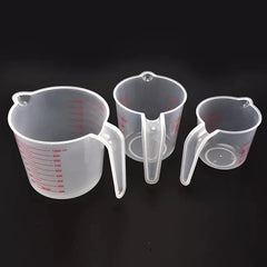 3pcs Plastic Liquid Measuring Cups Set | Baking Kitchen Tools with PVC Scale 250/500/ alternate view